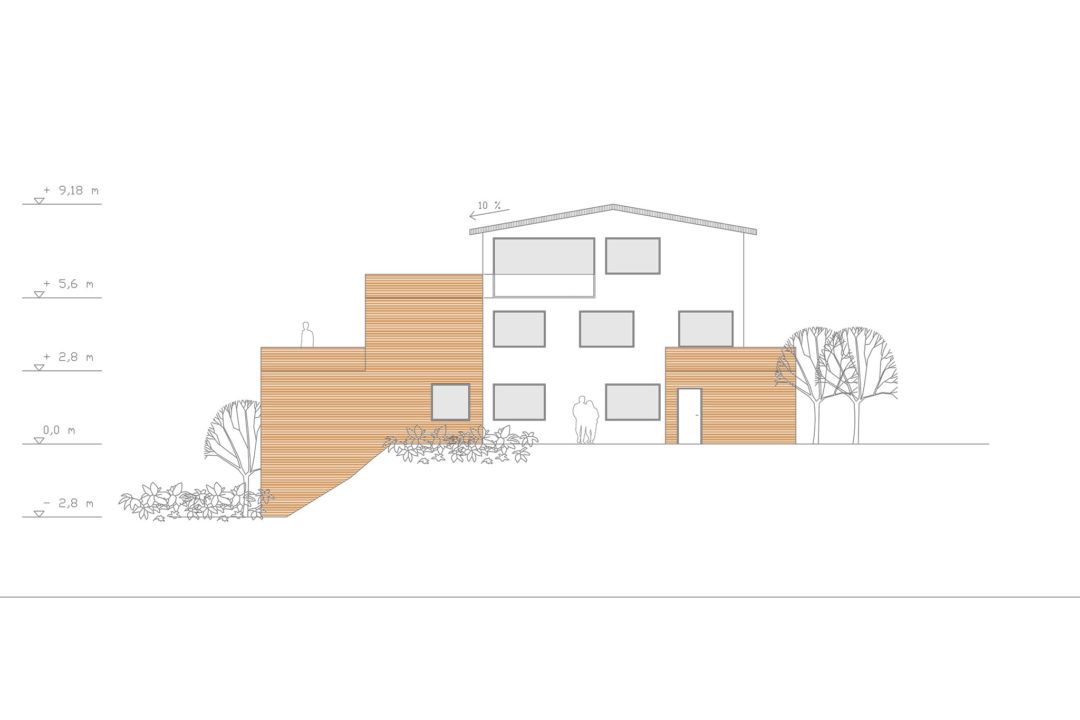 Entwurf für ein Mehrfamilienhaus in Ziegelberg